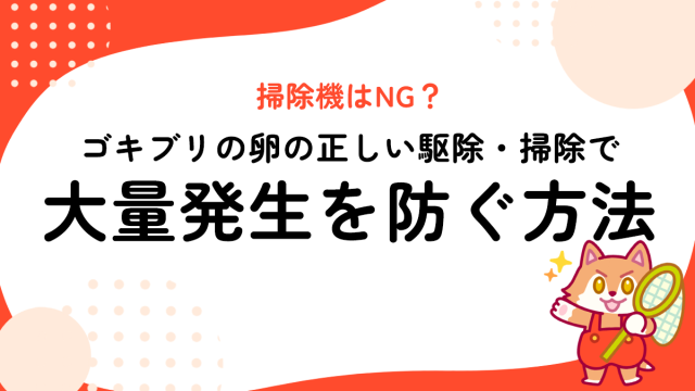 掃除機はNG？ゴキブリの卵の正しい駆除・掃除で大量発生を防ぐ方法