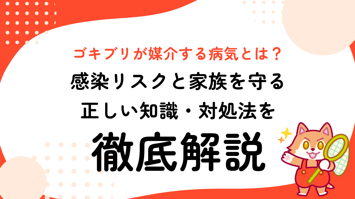 ゴキブリが媒介する病気とは？感染リスクと家族を守る正しい知識・対処法を徹底解説