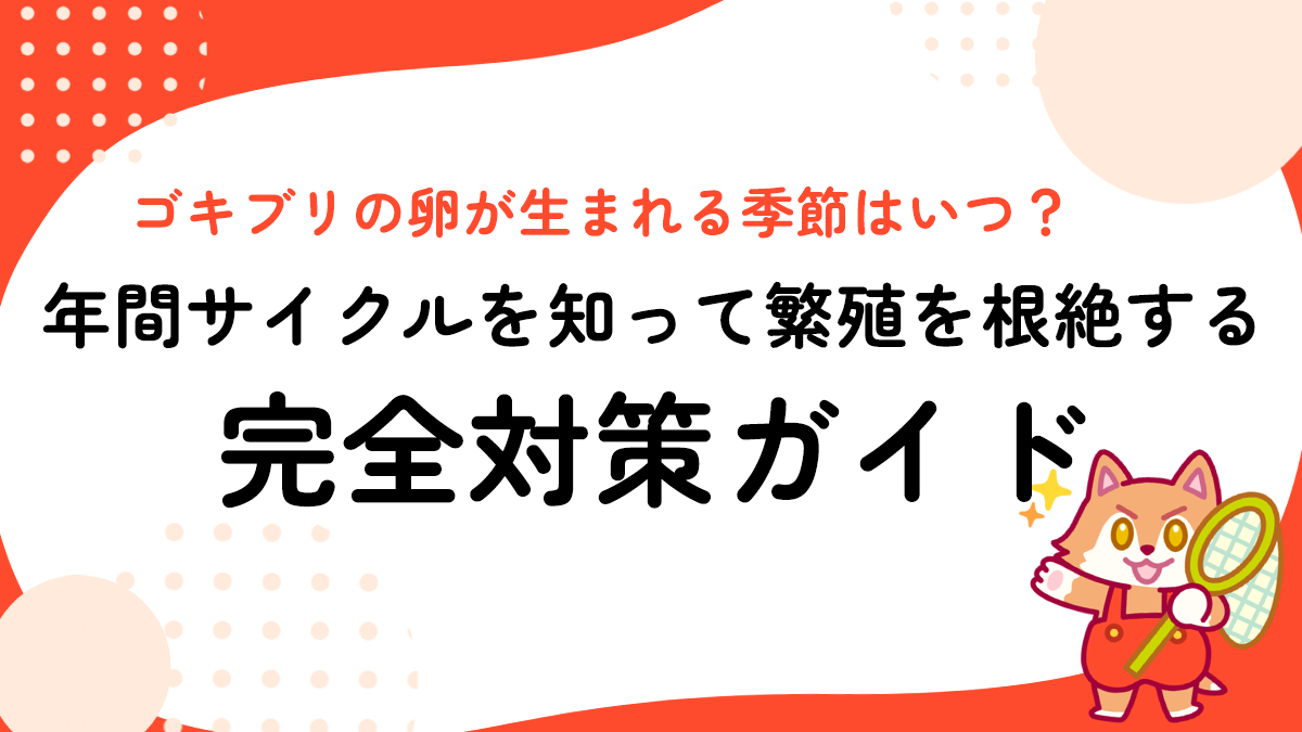 ゴキブリの卵が生まれる季節はいつ？年間サイクルを知って繁殖を根絶する完全対策ガイド